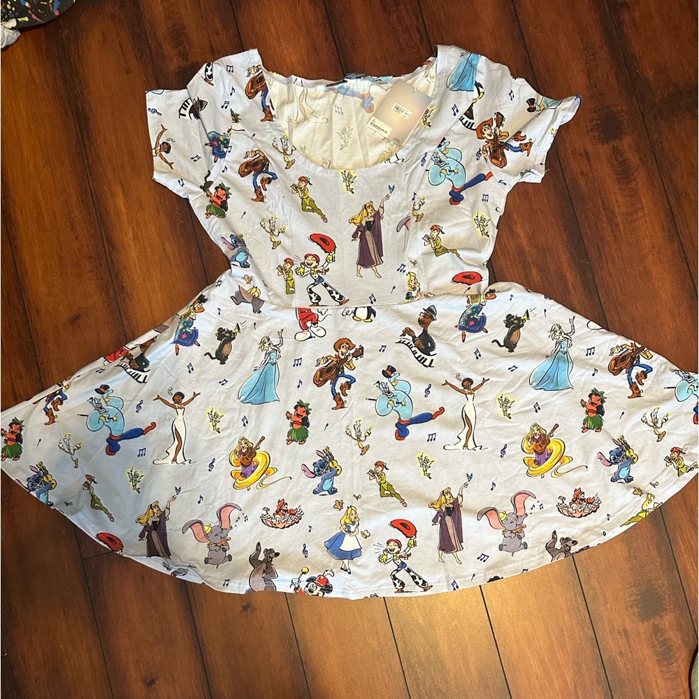 Cakeworthy Disney 100 Music Scoop Neck Dress for Women
